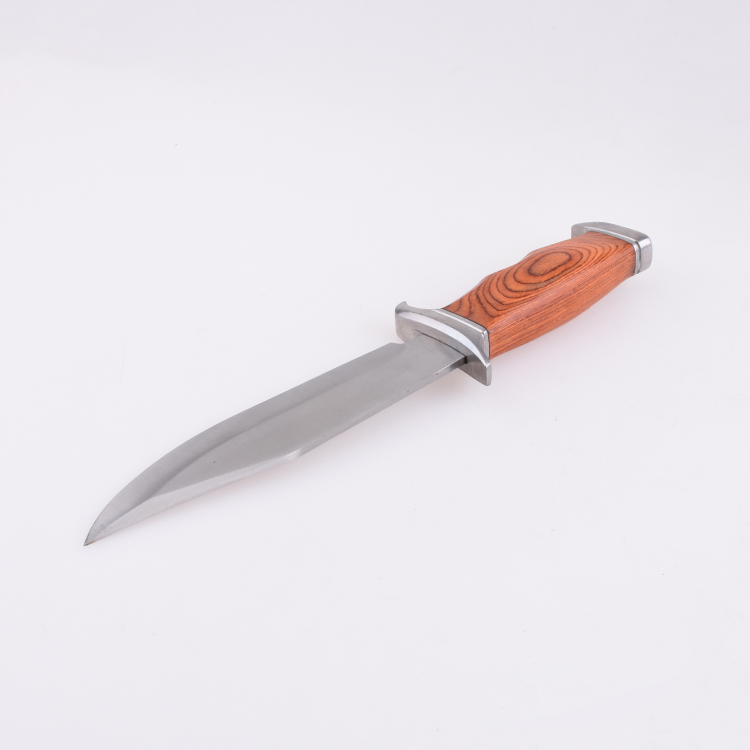 OEM Fixed Hunting Knife 3Cr13 Blade Wood Handle JM-1027 09