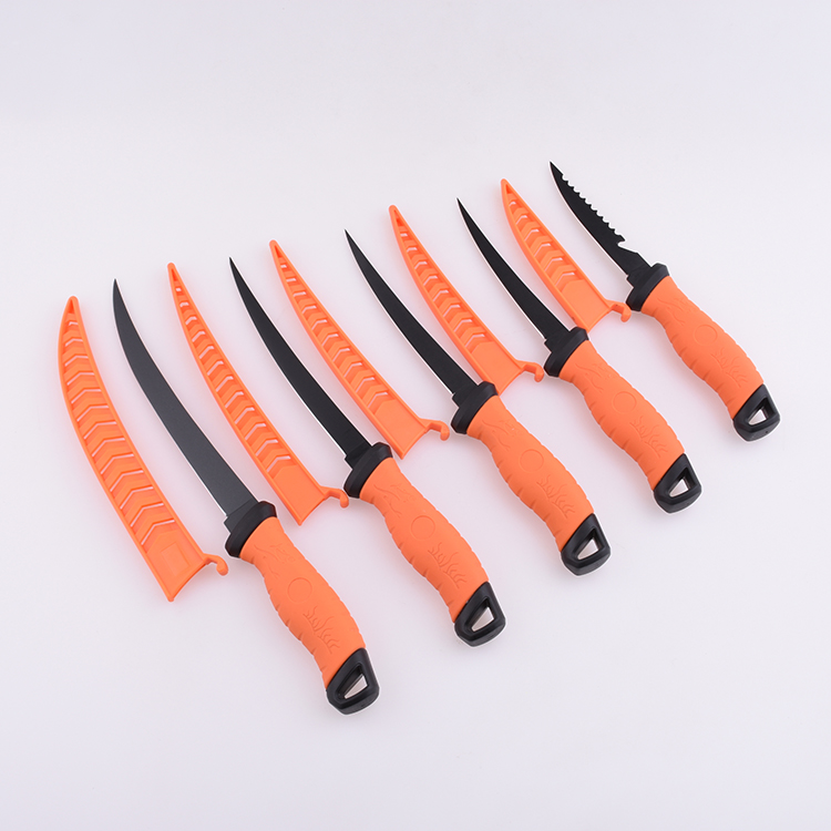 Cuchillo de pesca fijo OEM Hoja 3Cr13 PP + Mango TPR FX-FK005