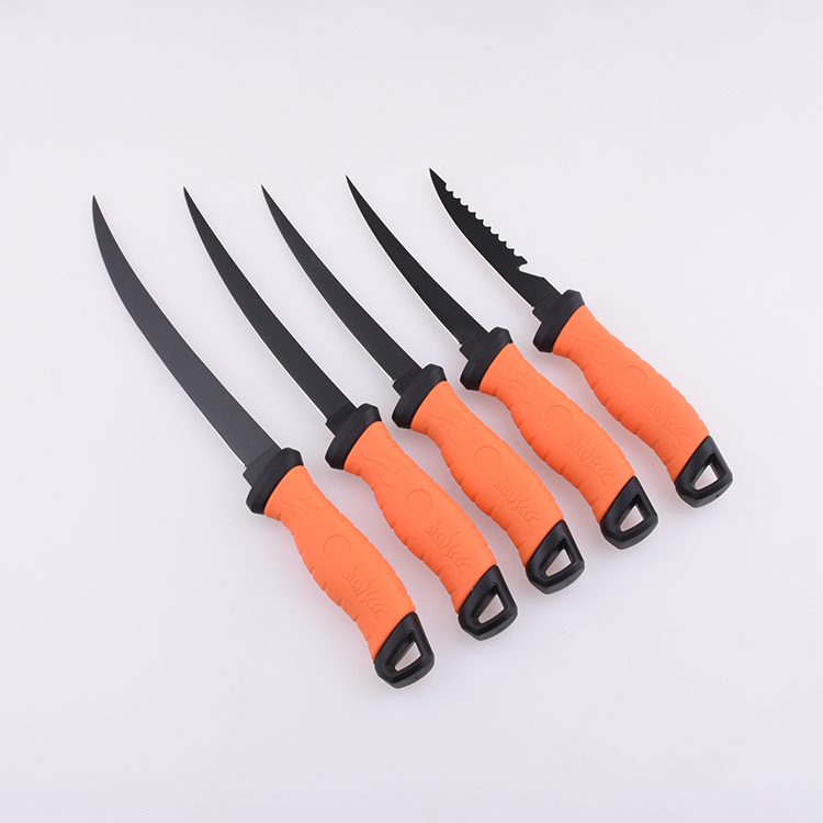 Cuchillo de pesca fijo OEM Hoja 3Cr13 PP + Mango TPR FX-FK005