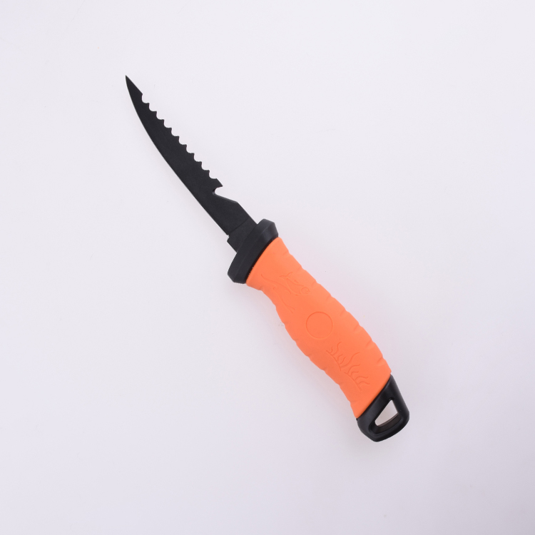 Cuchillo de pesca fijo OEM Hoja 3Cr13 PP + Mango TPR FX-FK005
