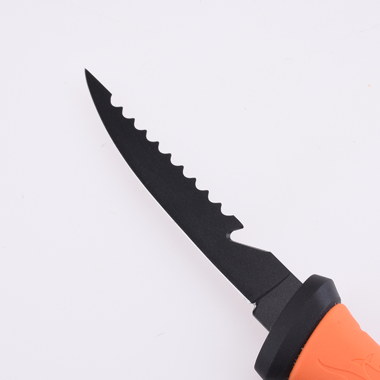 Cuchillo de pesca fijo OEM Hoja 3Cr13 PP + Mango TPR FX-FK005
