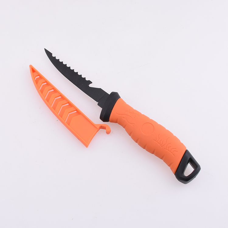 Cuchillo de pesca fijo OEM Hoja 3Cr13 PP + Mango TPR FX-FK005