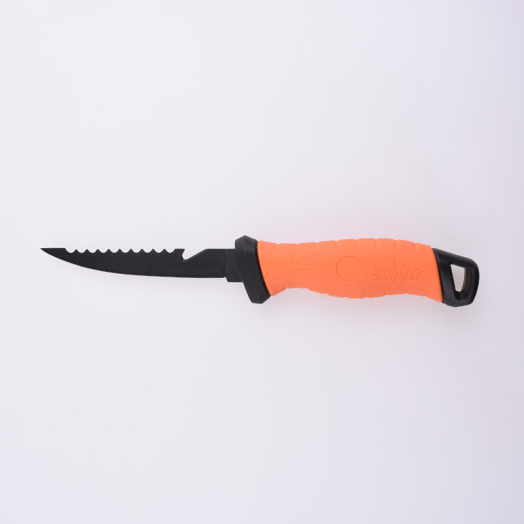 Cuchillo de pesca fijo OEM Hoja 3Cr13 PP + Mango TPR FX-FK005