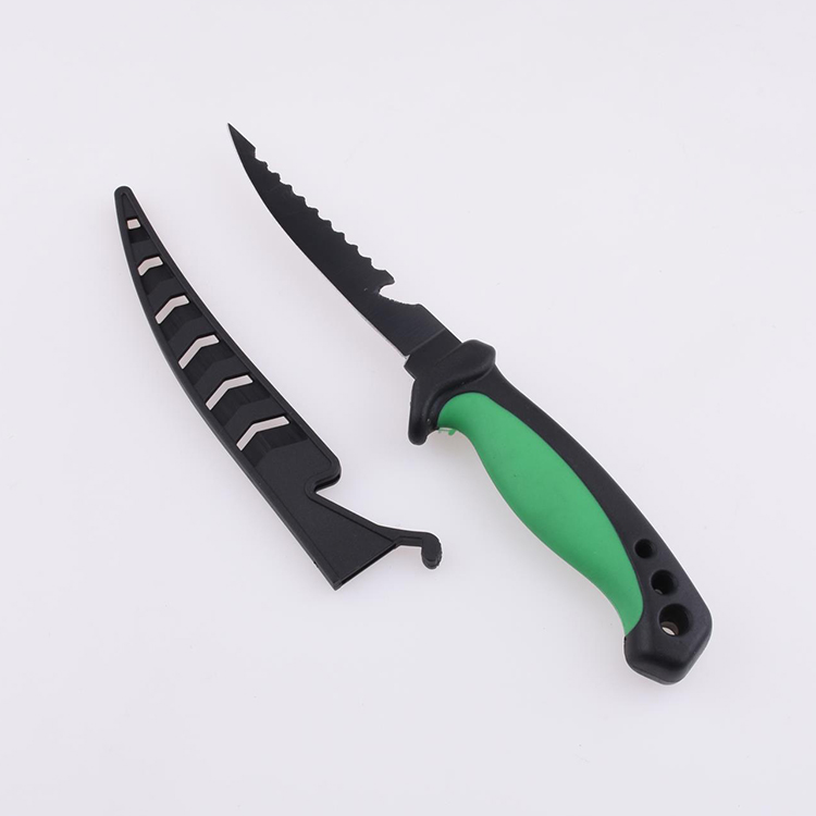 OEM 고정 낚시 칼 3Cr13 블레이드 PP + TPR 손잡이 FX-FK101