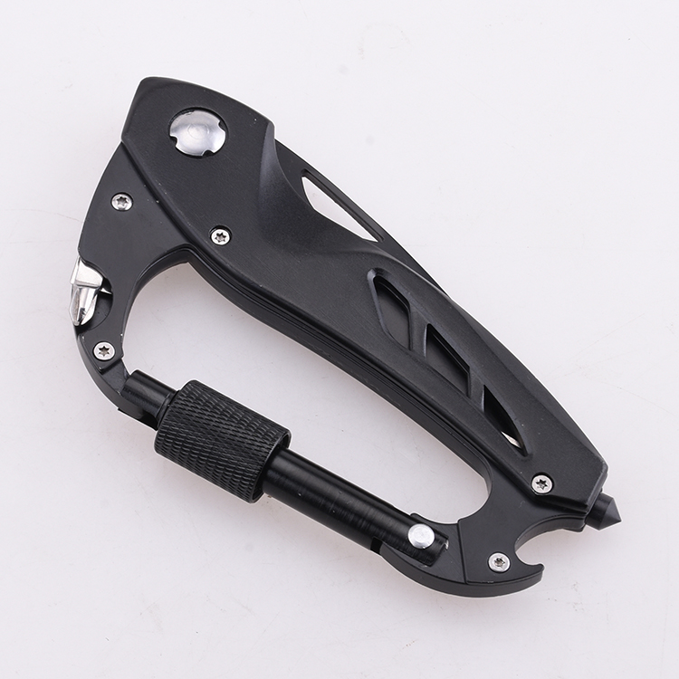 Mosquetão OEM ferramenta de escalada multiusos lâmina personalizada chaves de fenda de alumínio JLD-20801