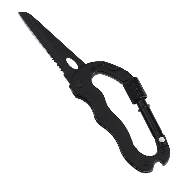 OEM carabiner strong outdoor tool 6 in1 aluminum handle multi-color available JLD-20670