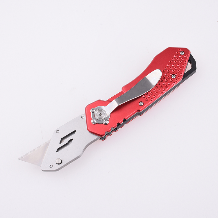 OEM utility cutter SK5 replaceable blade Aluminum anodized colored Handle HF-KL023-1