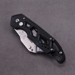 Klip sabuk kunci tombol pemotong utilitas OEM SK5 pisau yang dapat diganti Gagang Aluminium 3 in 1 HF-KL029