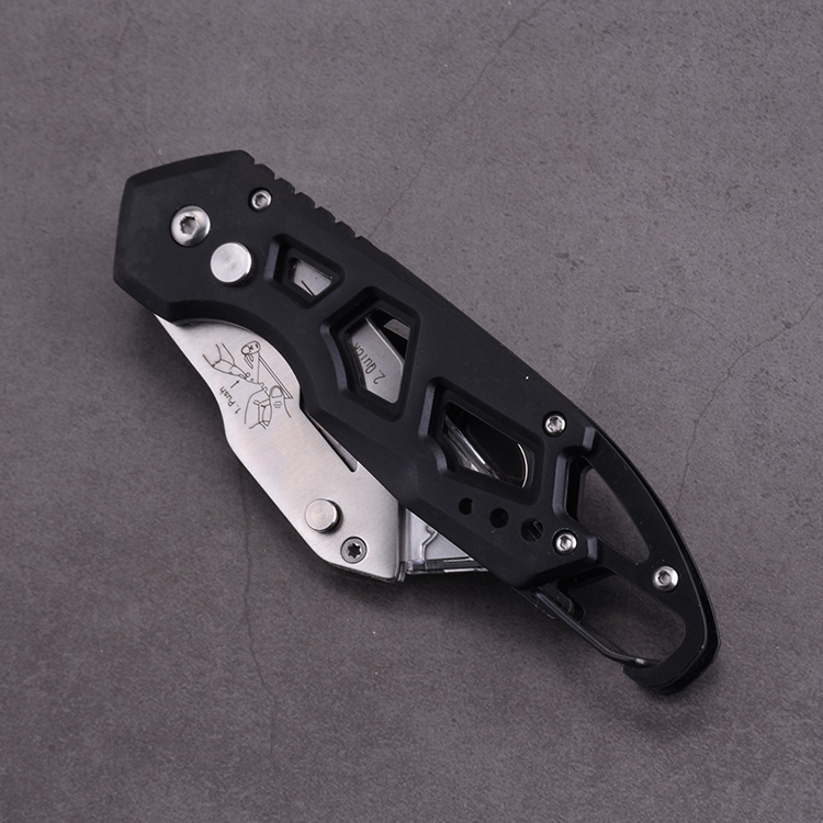 OEM utility cutter button lock belt clip SK5 replaceable blade Aluminum Handle 3 in 1 HF-KL029