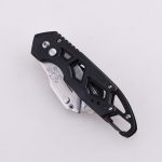 Klip sabuk kunci tombol pemotong utilitas OEM SK5 pisau yang dapat diganti Gagang Aluminium 3 in 1 HF-KL029