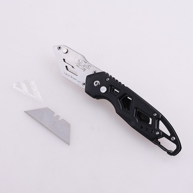 OEM utility cutter button lock belt clip SK5 replaceable blade Aluminum Handle 3 in 1 HF-KL029