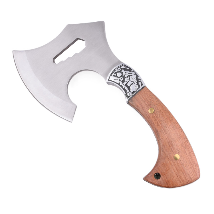 Großhandel mit mehrachsigen Holzgriffen und rostfreier Klinge für den Außenbereich HH-A004