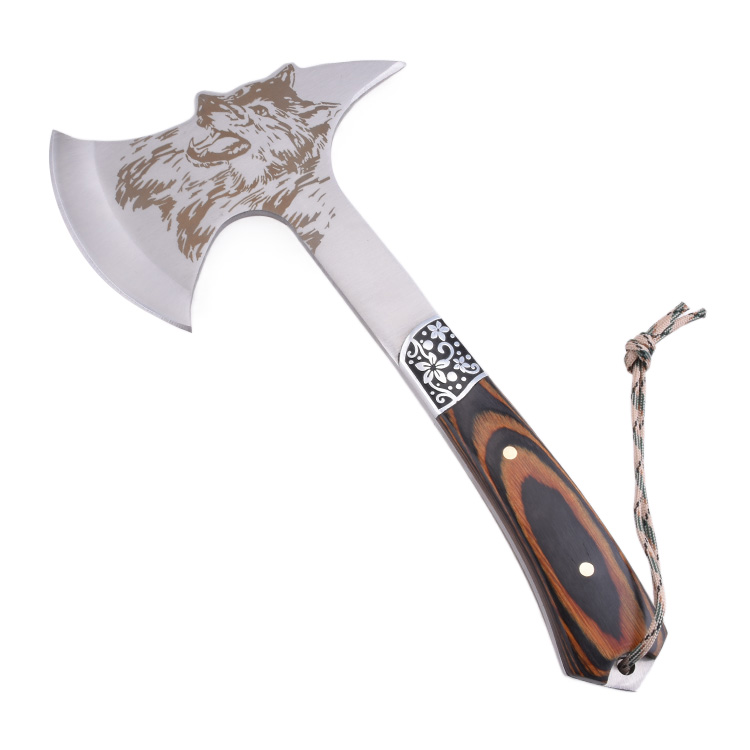 Großhandel Axt mit Holzgriff, individuelle Klingenform für den Außenbereich HH-A005