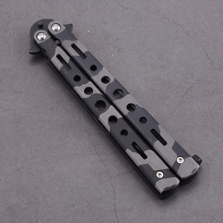 OEM butterfly knife stainless steel custom color blade replaceable JLD-C-26B-T 01