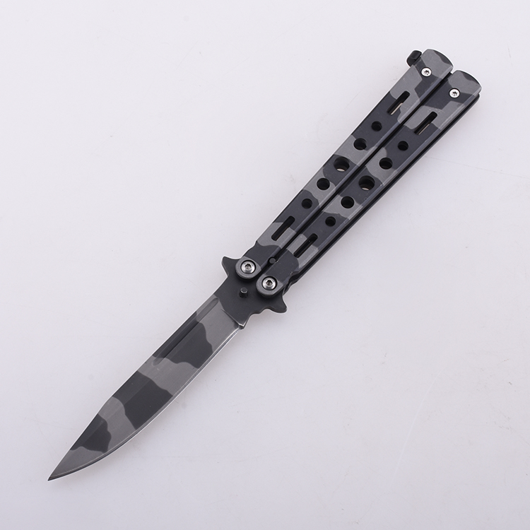 OEM butterfly knife stainless steel custom color blade replaceable JLD-C-26B-T 03
