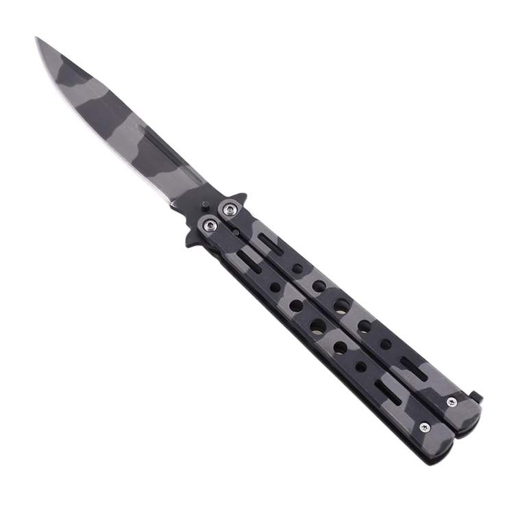 OEM butterfly knife stainless steel custom color blade replaceable JLD-C-26B-T
