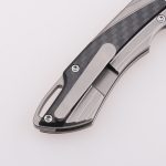 Pisau Shieldon EDC, MN01A Squire, bilah M390, pemegang bertatah gentian karbon Titanium 6AL4V, kunci bingkai bersarang, reka bentuk Noble Knives (USA)