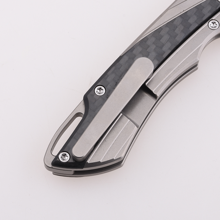 Shieldon EDC knife, MN01A Squire, M390 blade, 6AL4V Titanium carbon