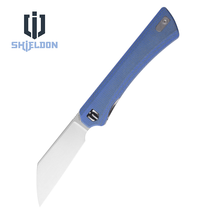 Shieldon EDC-Messer, MP01A Rain, 154 cm Klinge, Micarta-Griff, eingebetteter Liner-Lock, Design von Michael Pretsch (USA).
