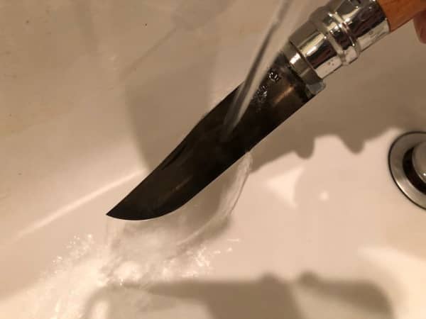Introducing how to handle and care for the Opinel knife (sharpening & black rust processing)!, Shieldon