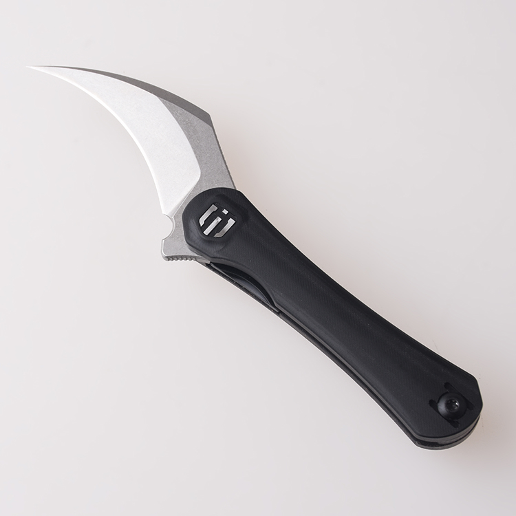 Cuchillo Shieldon EDC, guadaña DC01A, hoja de 154 cm, mango G10 y Micarta, bloqueo de forro anidado, diseño DC Blades (EE. UU.)