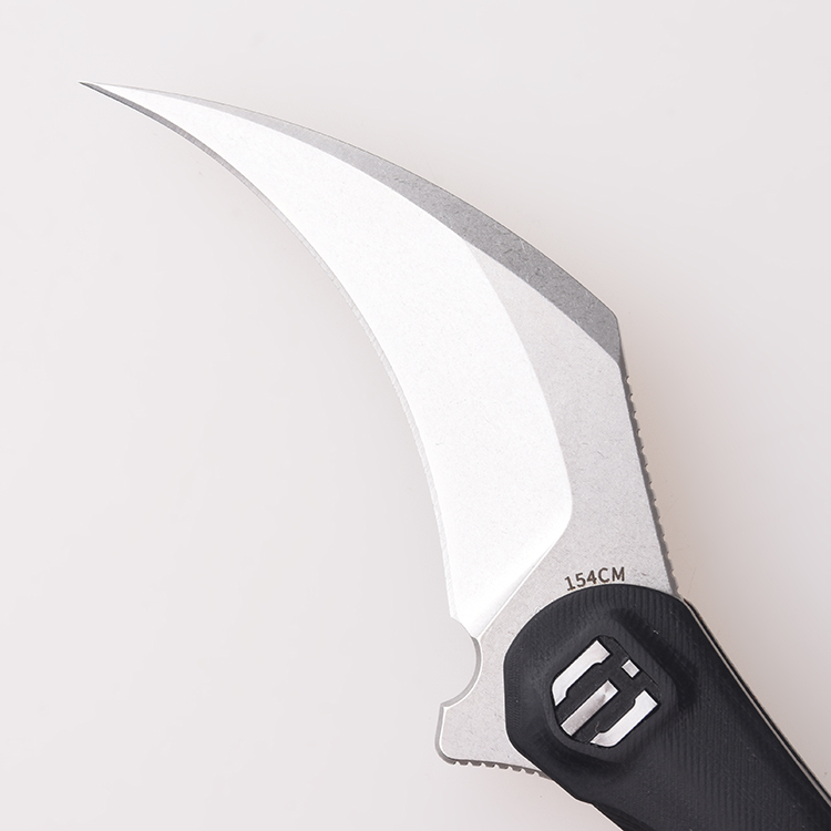 Cuchillo Shieldon EDC, guadaña DC01A, hoja de 154 cm, mango G10 y Micarta, bloqueo de forro anidado, diseño DC Blades (EE. UU.)