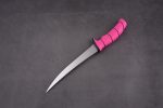 OEM Fixed Fishing Knife 3Cr13 Blade PP+TPR Handle with PP sheath pink FX-22653 03