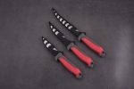 OEM Fixed Fishing Knife 3Cr13 Blade PP+TPR Handle with PP sheath black & red FX- 22654 01