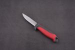 OEM Fixed Fishing Knife 3Cr13 Blade PP + TPR Handle dengan PP sheath hitam & merah FX-22654-04