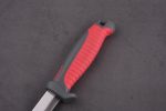 OEM Fixed Fishing Knife 3Cr13 Blade PP+TPR Handle na may PP sheath black & red FX-22654-04