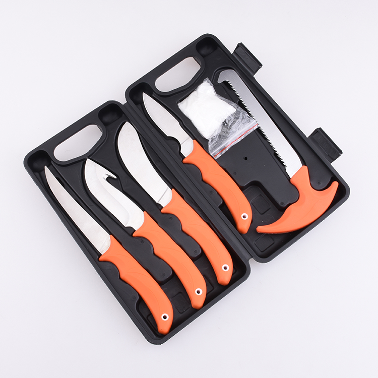 OEM knife set 10 functions in 1 plastic case 4 blades saw gut hook glove outdoor kit ZY-FKS12-1
