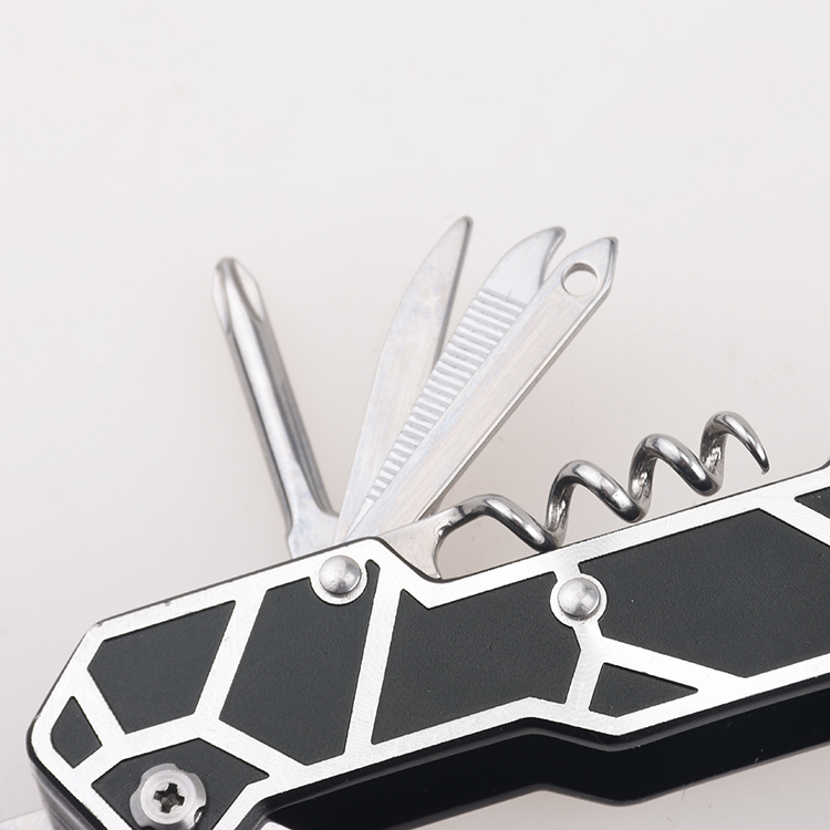 OEM 15 in 1 coltellino color alluminio manico vintage EDC strumento esterno HF-KO5011AL2-2
