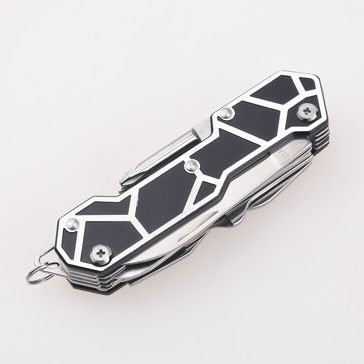 OEM 15 in 1 coltellino color alluminio manico vintage EDC strumento esterno HF-KO5011AL2-2