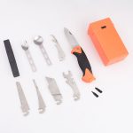 OEM-Werkzeugsatz 29 Funktionen in 1 Kunststoffkoffer, abnehmbares Messer, Säge, Schneider, Schere, Schraubendreher, ZY-FKS08
