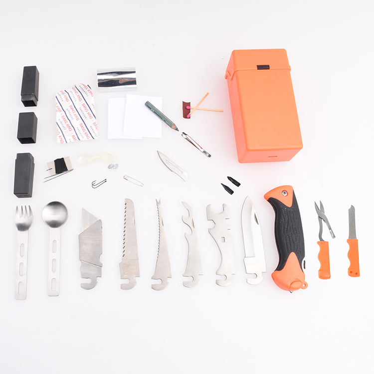 OEM tool set 29 functions in 1 plastic case detachable knife saw cutter scissors screwdrivers ZY-FKS08
