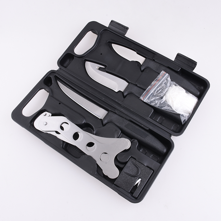 OEM fishing knife set 9 functions in 1 case blades sharpener glove outdoor activity kit ZY-FKS26-07