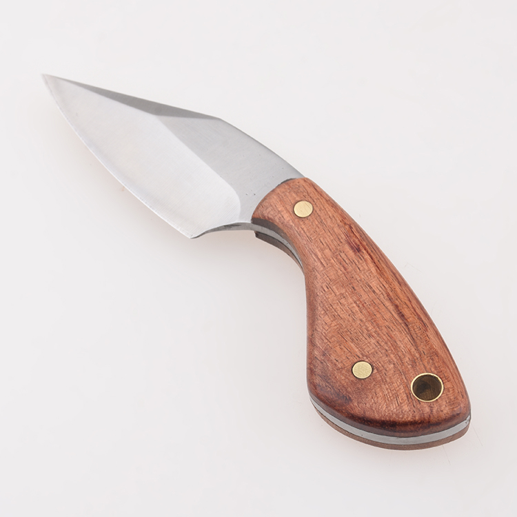 Wholesale fixed blade wood handle 3Cr nylon sheath in stock outdoor knife MC-SK-69
