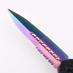 OEM 접는 나이프 3Cr 블레이드 알루마이트 알루미늄 핸들 레인보우 티타늄 코팅 마감 LS-2567
