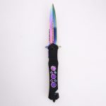 OEM 접는 나이프 3Cr 블레이드 알루마이트 알루미늄 핸들 레인보우 티타늄 코팅 마감 LS-2567