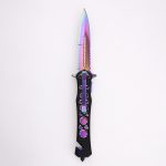 OEM 접는 나이프 3Cr 블레이드 알루마이트 알루미늄 핸들 레인보우 티타늄 코팅 마감 LS-2567