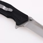 OEM folding knives 5Cr satin blade anodized aluminum handle steel ball bearing fast open LS-2568