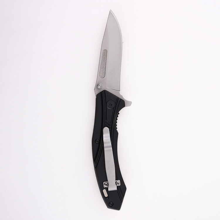 OEM folding knives 5Cr satin blade anodized aluminum handle steel ball bearing fast open LS-2568