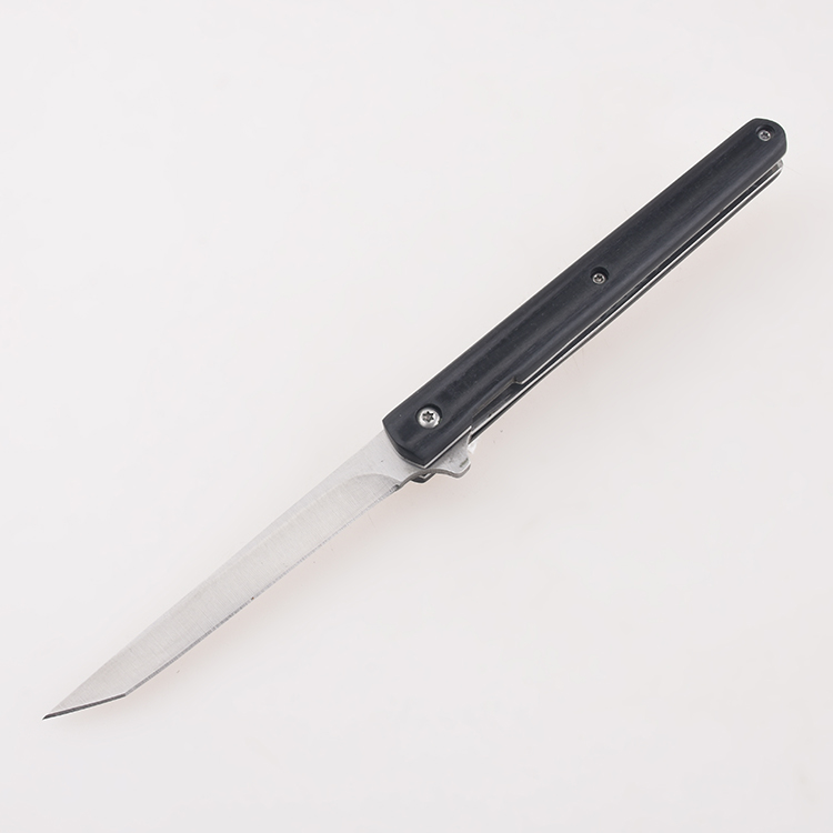 Pemegang kayu lipat borong 3Cr sirip bilah pisau poket nipis terbuka cepat MC-SK-35