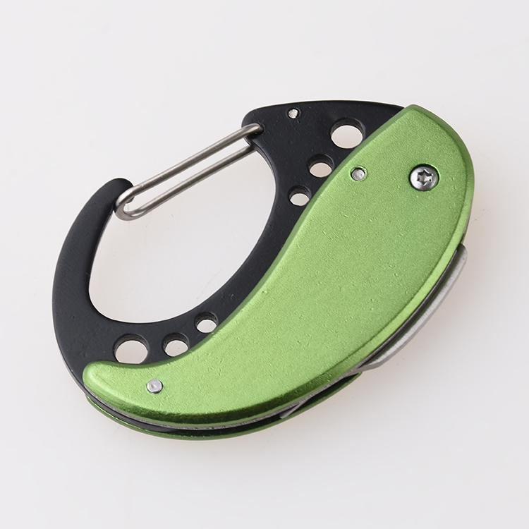 OEM Pisau kunci Cannabiner pisau mini set hadiah pelbagai warna cincin kunci aluminium anodized JLD-KC20B