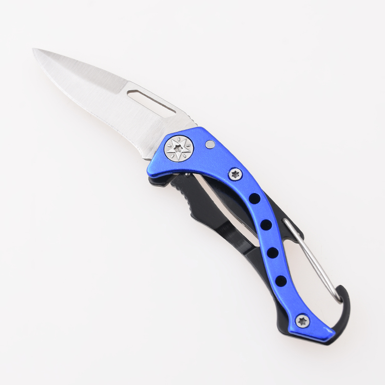 OEM Canabiner small knife set gift box bulk sale custom blade key ring multi-color JLD-KC30