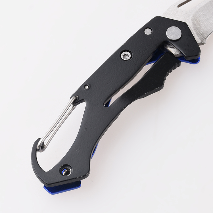 OEM Canabiner conjunto de facas pequenas caixa de presente venda a granel lâmina personalizada chaveiro multicolorido JLD-KC30