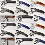 OEM cuchillo plegable lockback 3 cuchillas en 1 cortador al aire libre sierra gancho de tripa hoja dentada JLD-C383