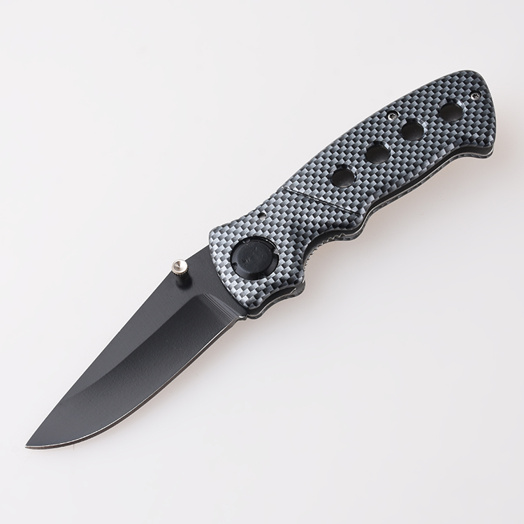 Складной нож OEM, черненое лезвие, камуфляжная оболочка, ручка, шпилька для большого пальца, открытая JLD-YJ109