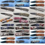 Складной нож OEM, черненое лезвие, камуфляжная оболочка, ручка, шпилька для большого пальца, открытая JLD-YJ109