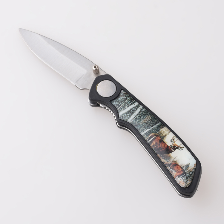 Set di coltelli pieghevoli OEM coltelli da tasca piccoli e selvaggi decorazione figure con manico opzionale JLD-C-003